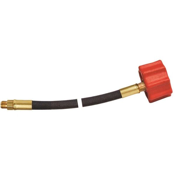 Mec High Capacity Thermo Pigtail Hose Red QCC x 1/4 in. Inverted Flare 400000 Btu/H 18 in MER425H-18